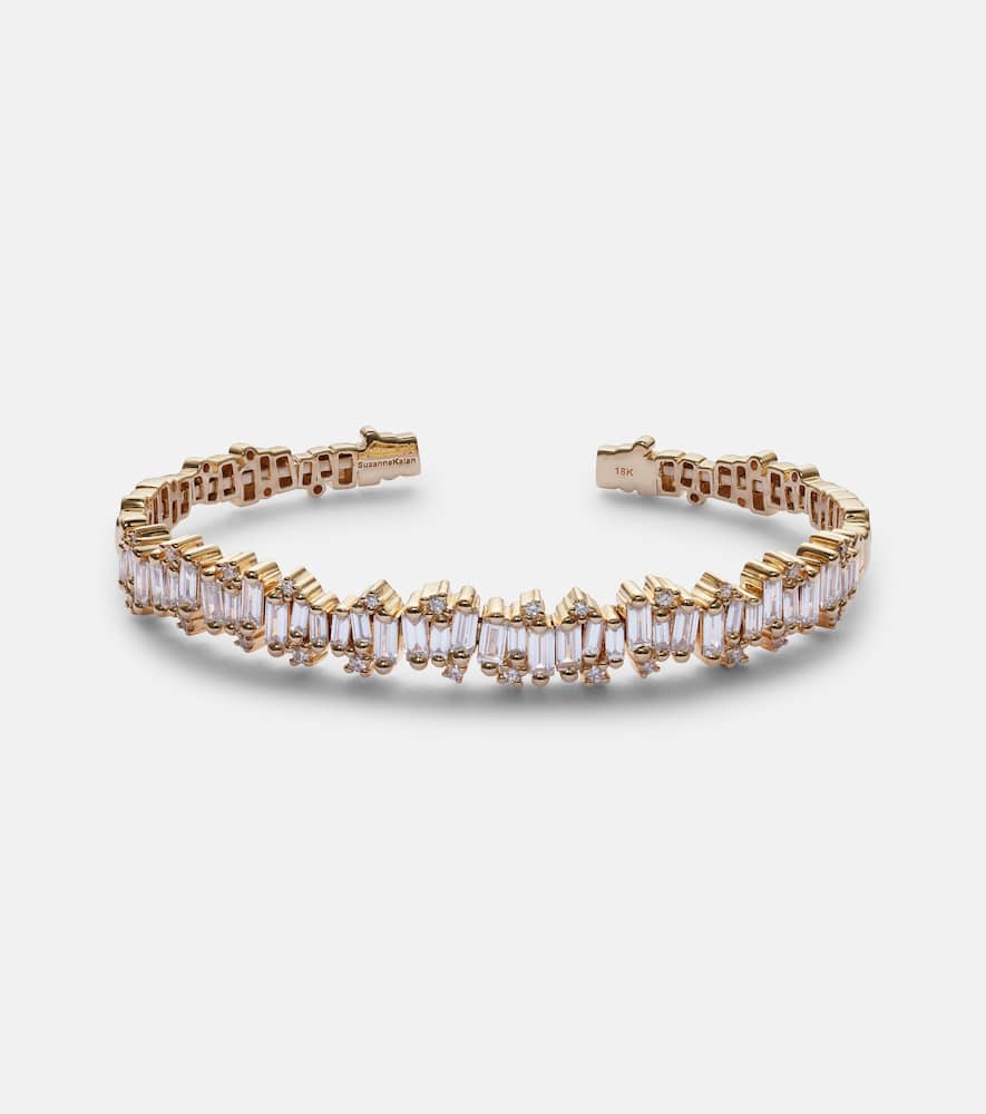 Shimmer Audrey 18kt gold bangle with diamonds