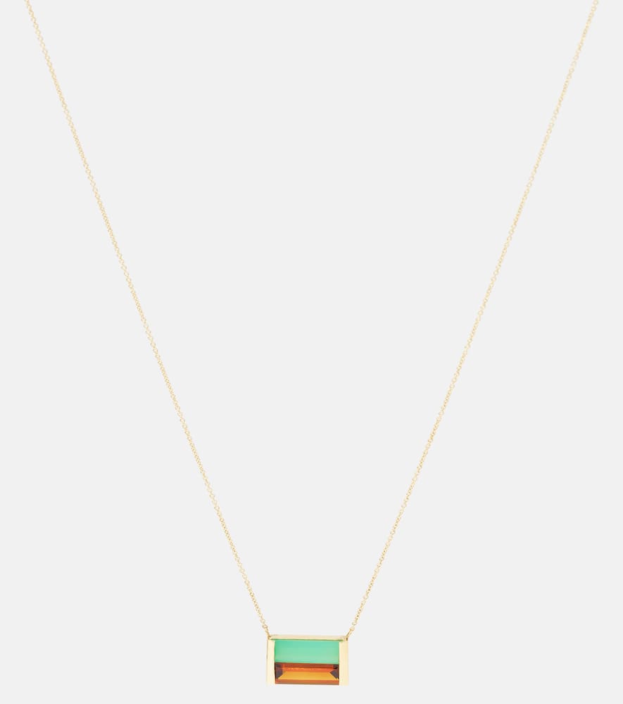 Bi Maxi 9kt gold necklace with chrysoprase and citrine