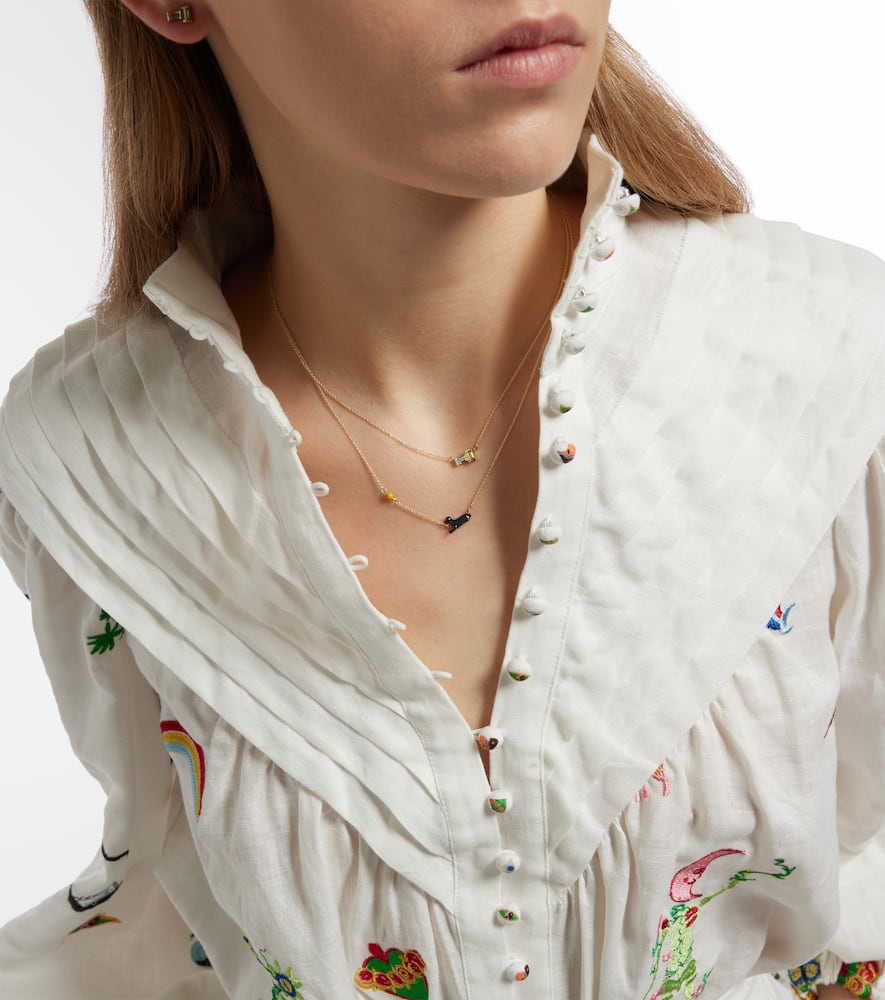 Tu Y Yo 9kt gold necklace with gemstones