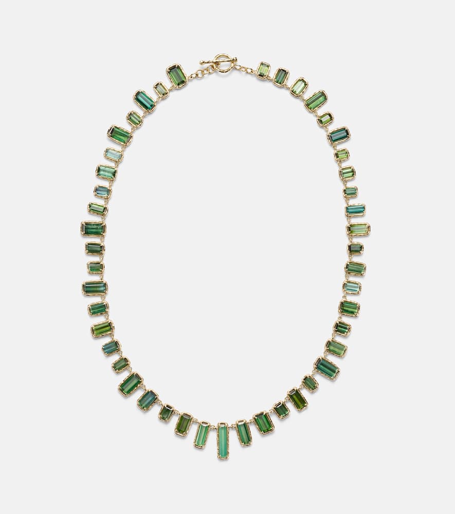 Bermuda Botany Eternity 18kt gold necklace with tourmalines
