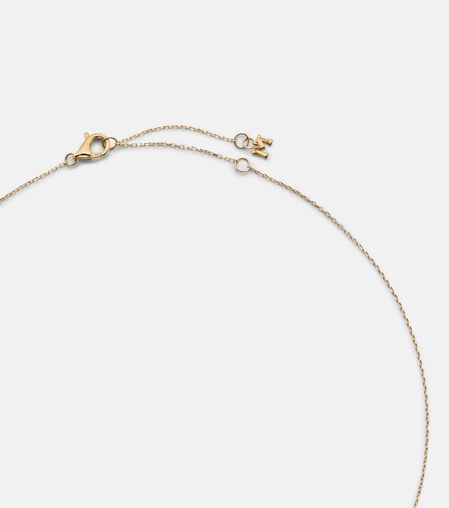 14kt gold wave necklace with diamonds