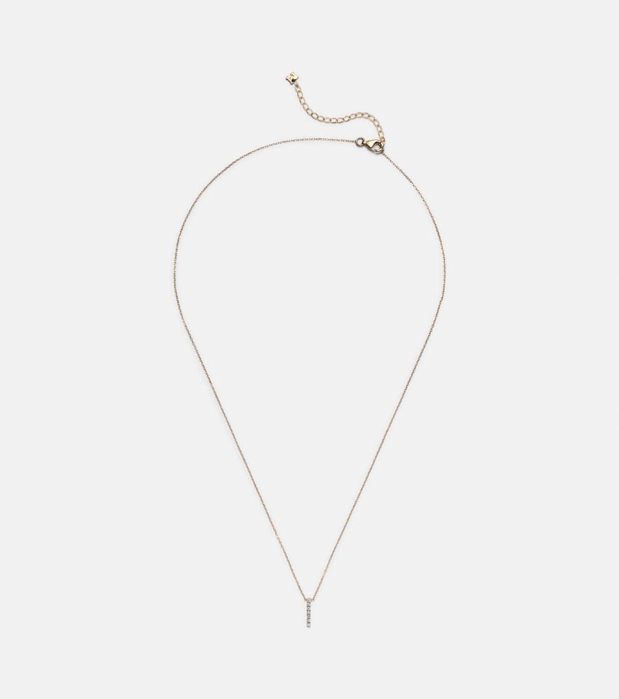 14kt gold La Barre necklace with diamonds