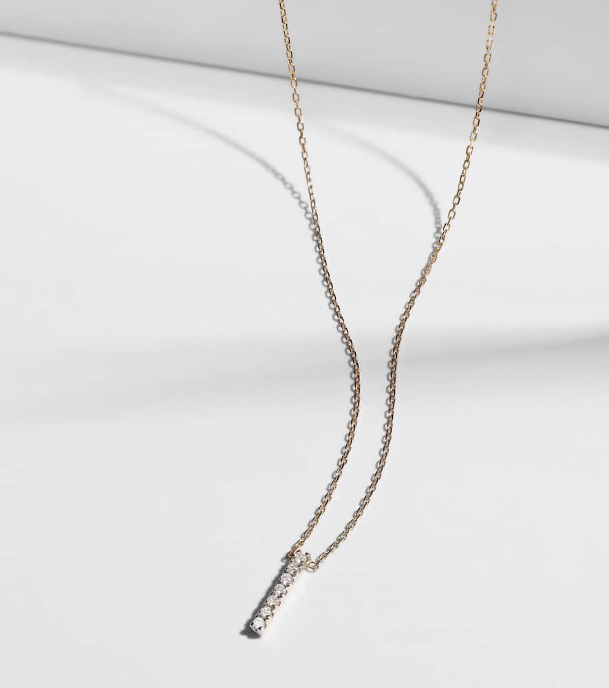 14kt gold La Barre necklace with diamonds