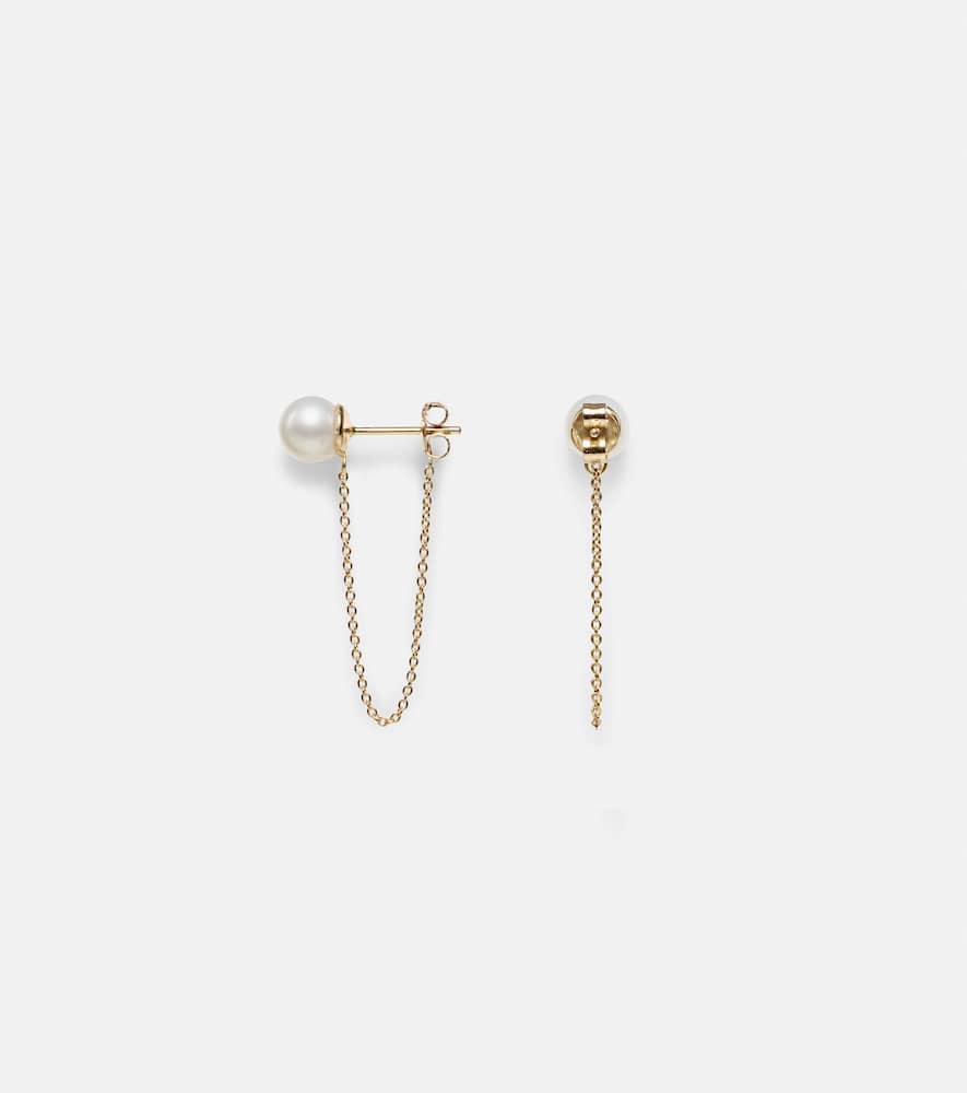 14kt gold drop earrings with pearls