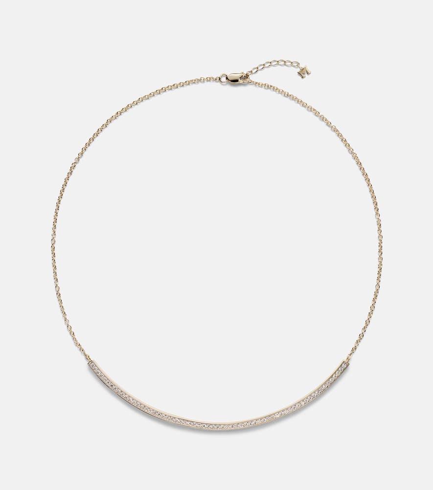 14kt gold necklace with diamonds