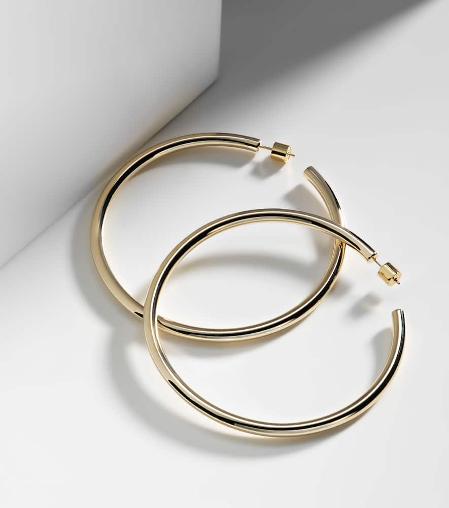 10kt gold-plated hoop earrings