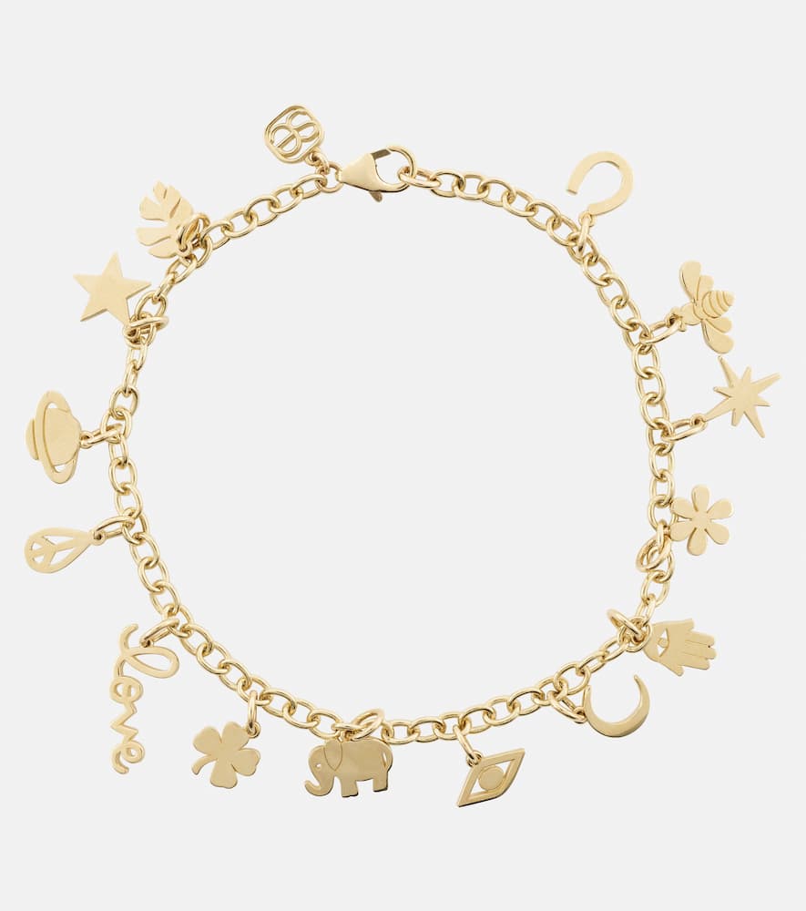 14kt gold charm bracelet