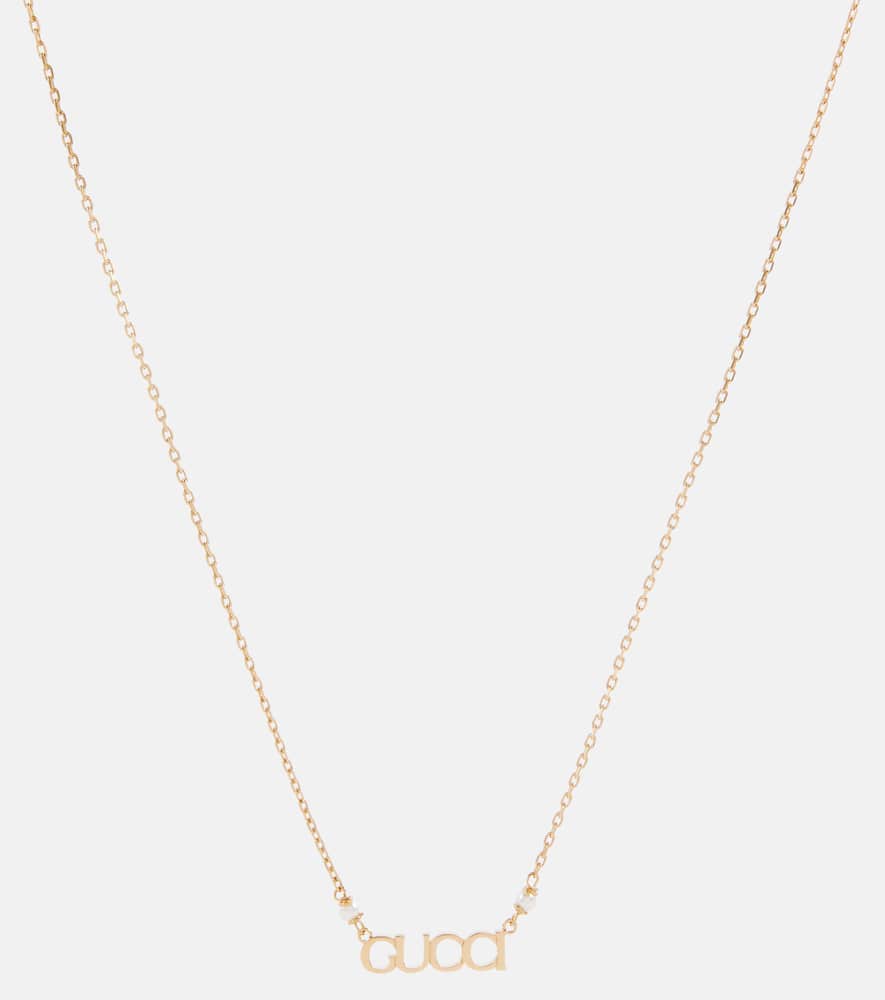 Logo embellished necklace