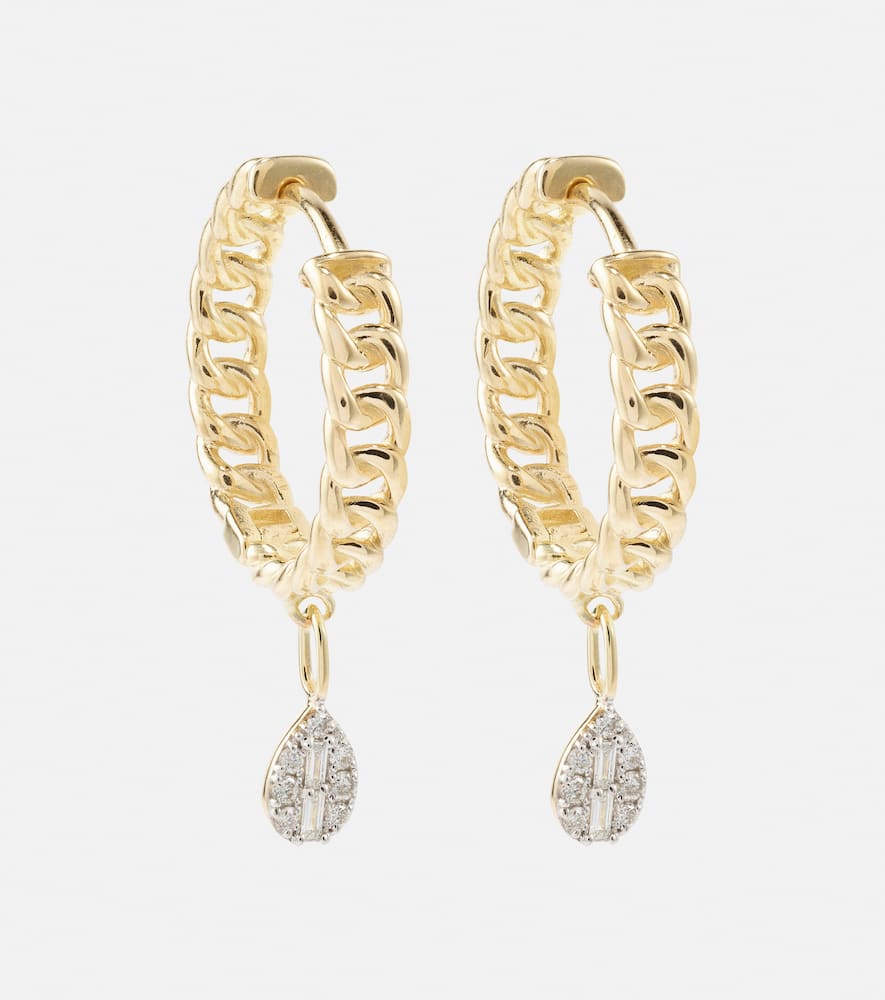10kt gold earrings with diamonds