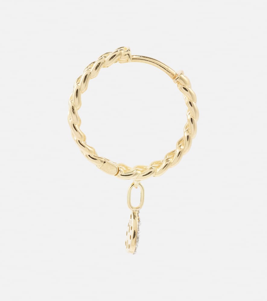 10kt gold earrings with diamonds