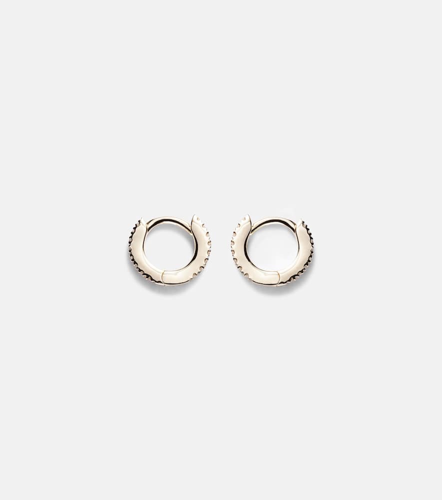 10kt gold hoop earrings with diamonds