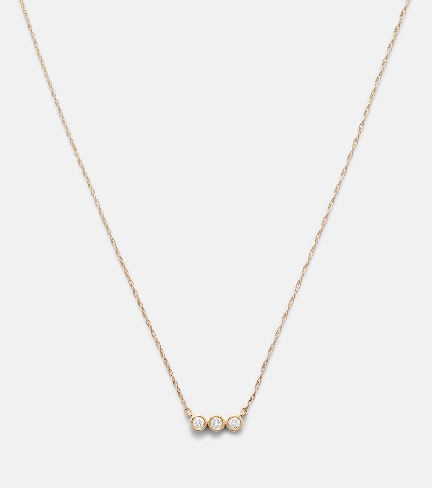10kt yellow gold necklace with diamonds