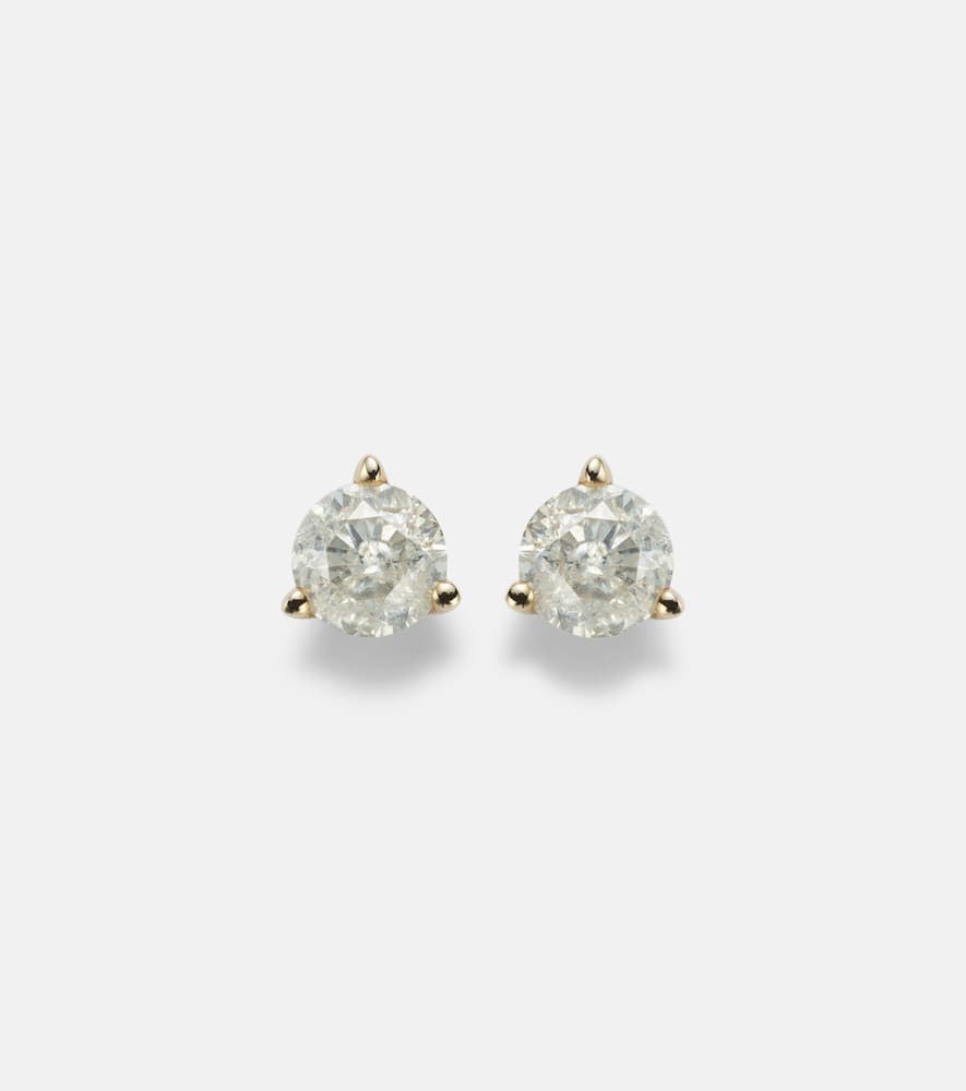 14kt gold earrings with diamonds