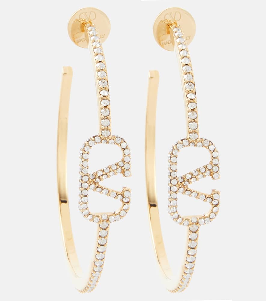 VLogo Signature embellished earrings