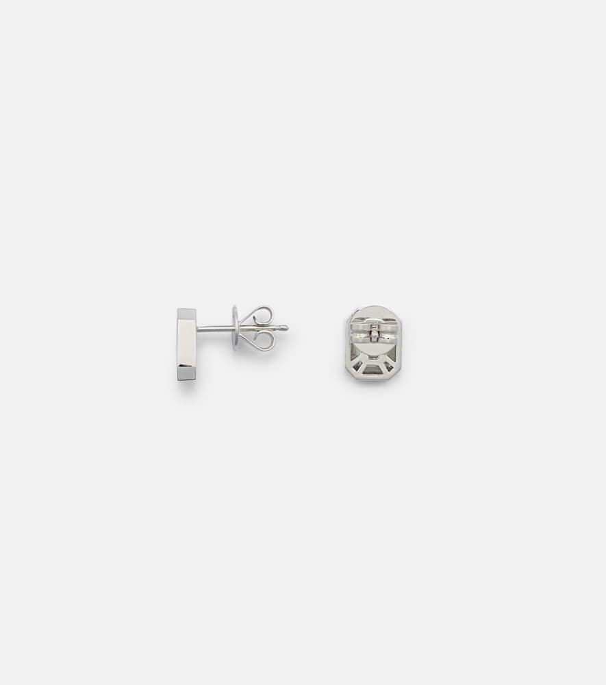Illusion 18kt white gold earrings with diamonds