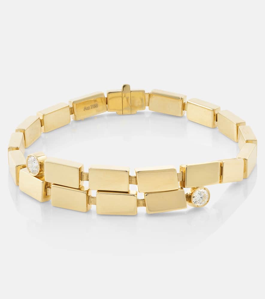 18kt gold bracelet with diamonds