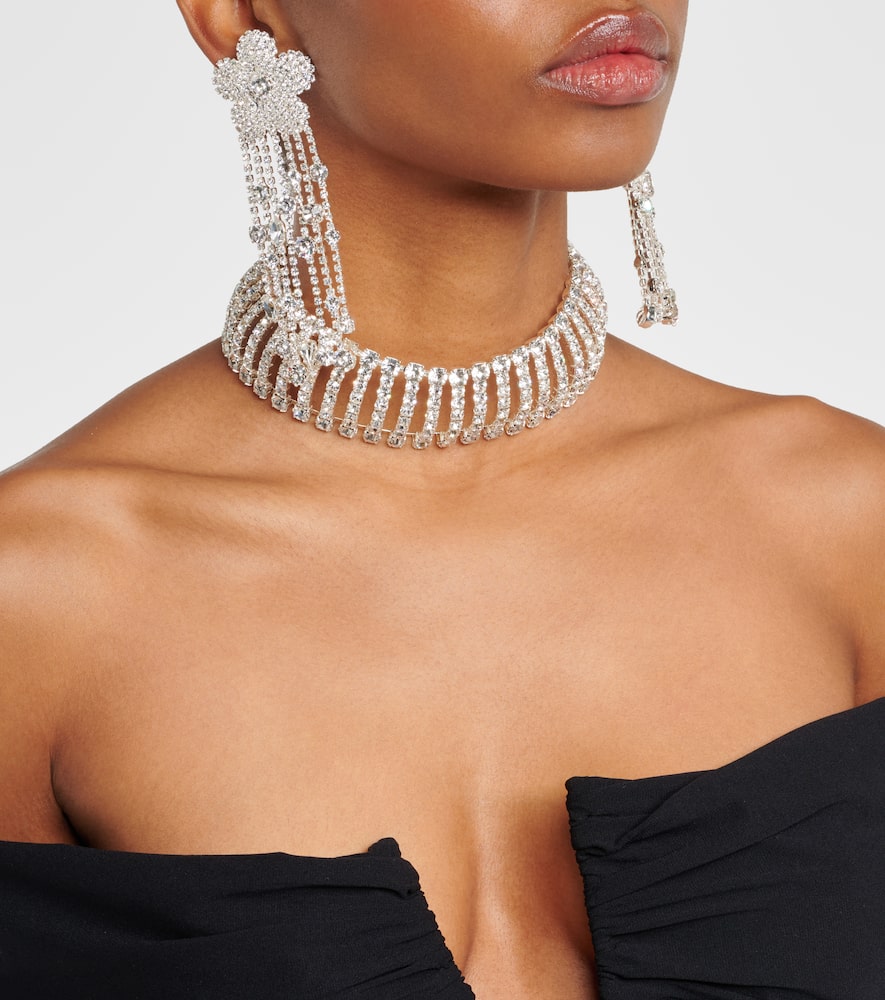 Crystal-embellished choker