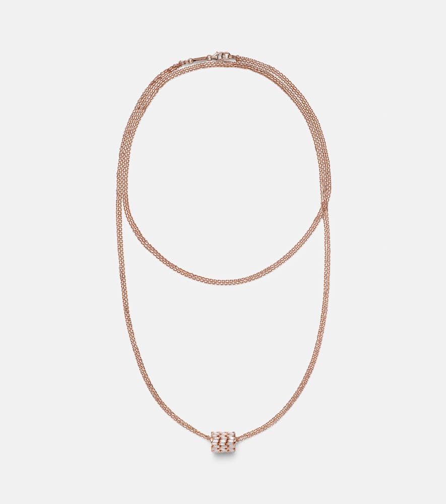 18kt rose gold necklace with diamonds
