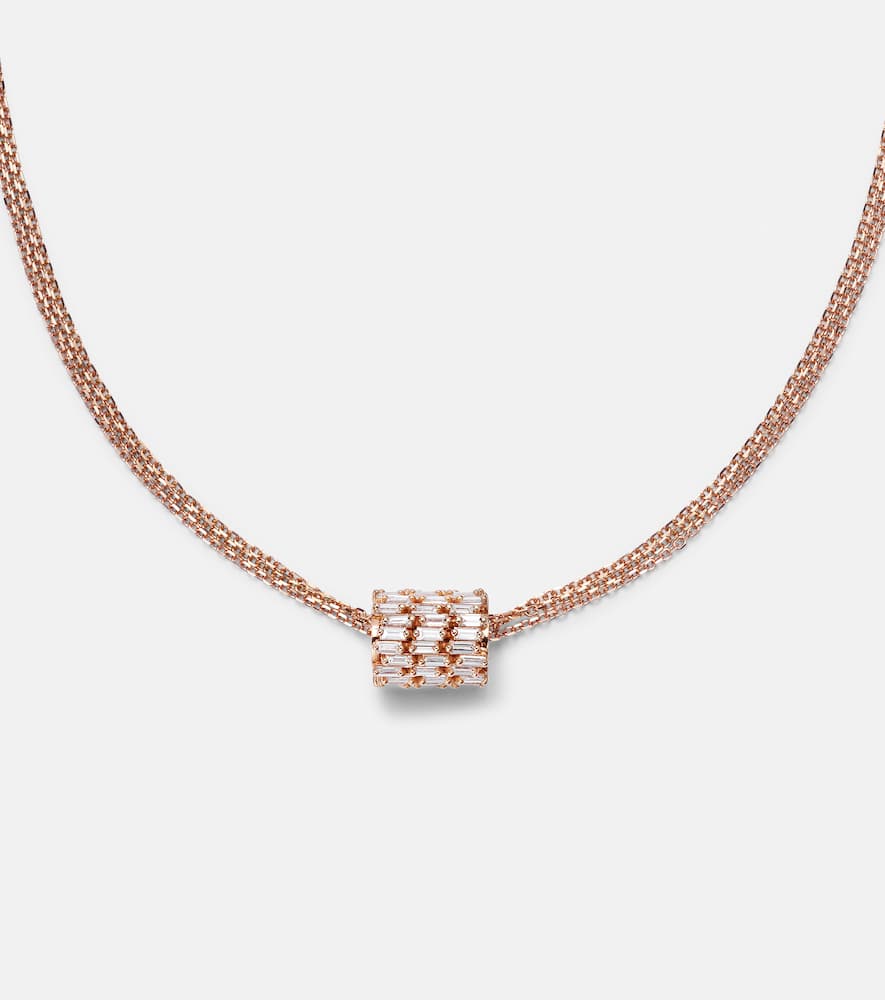 18kt rose gold necklace with diamonds