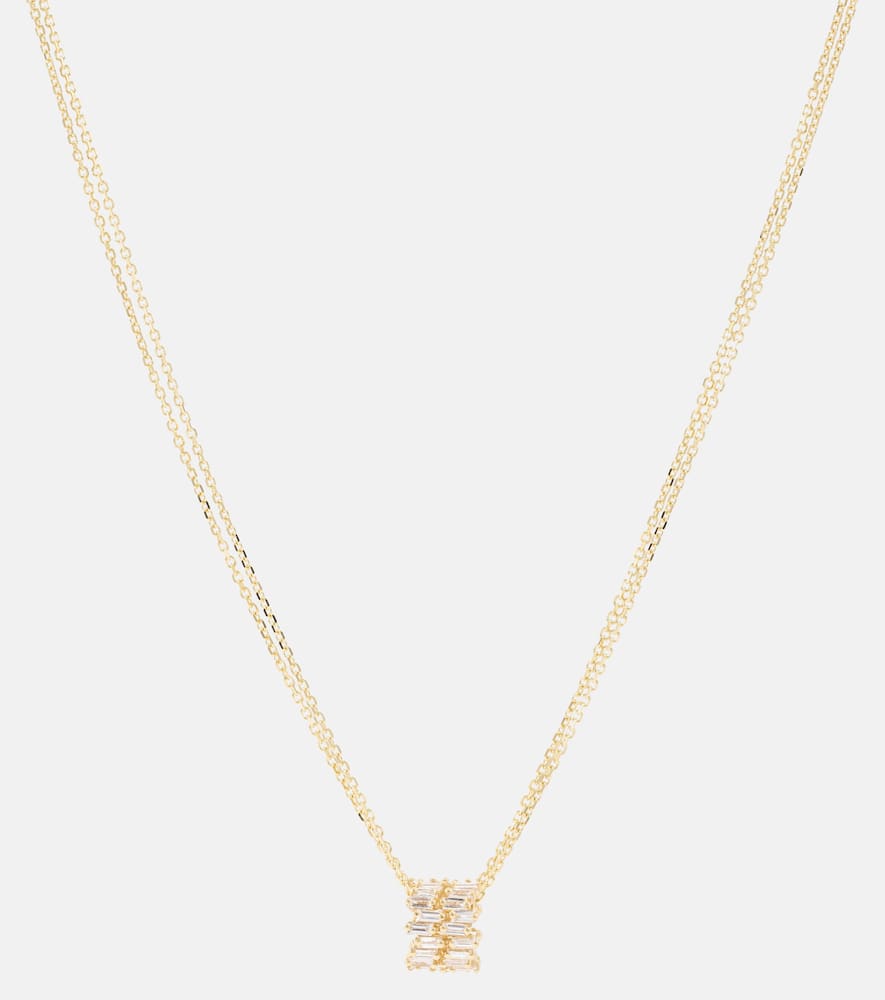 18kt gold pendant necklace with diamonds