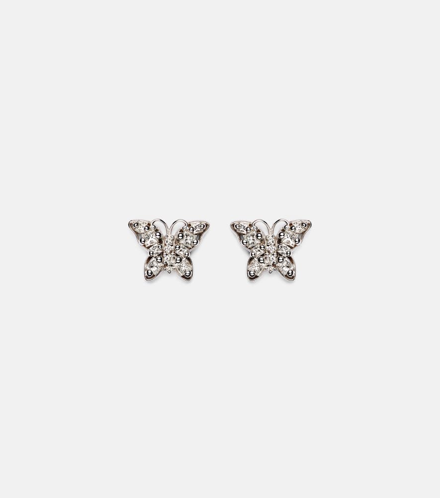 Fireworks Butterfly 18kt white gold earrings with diamonds
