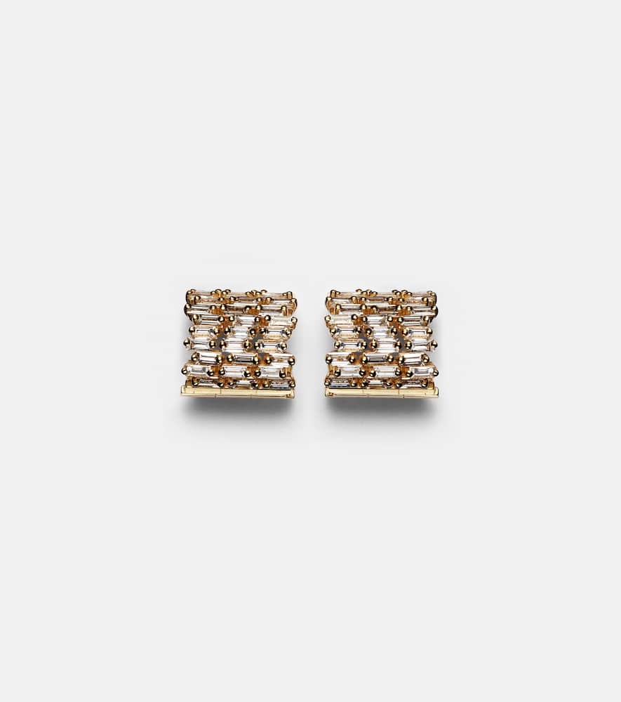 18kt gold earrings with diamonds