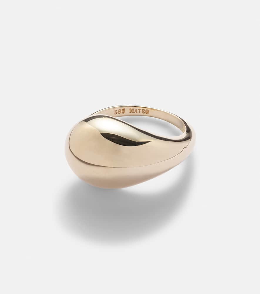 Water Droplet 14kt gold ring