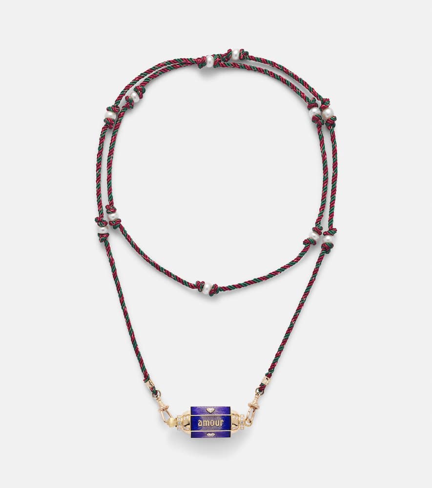 Amour Toujours 18kt gold locket with diamonds