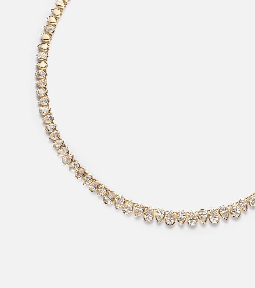 Tennis 18kt gold necklace with diamonds