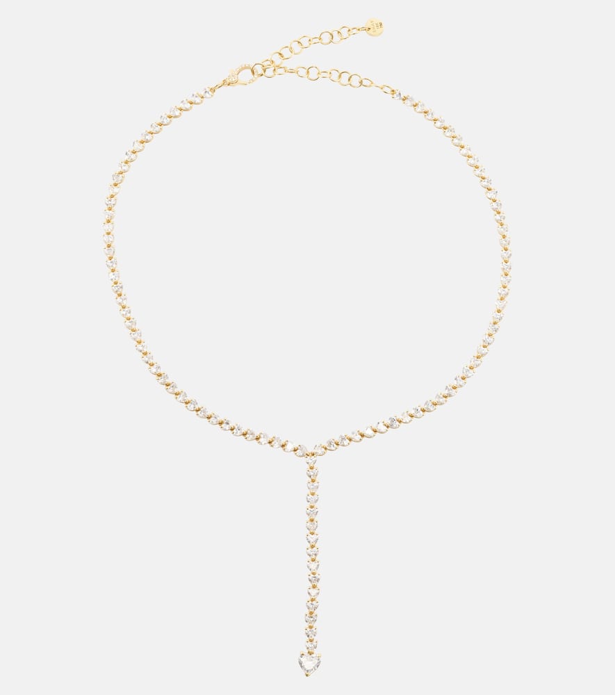 Heart 18kt gold necklace with diamonds