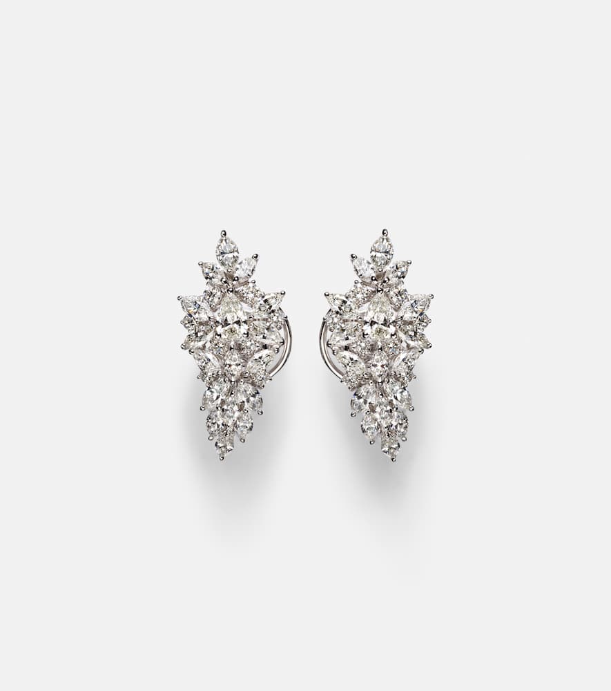 18kt white gold earrings with diamonds