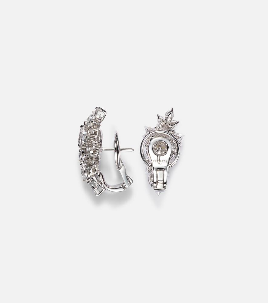 18kt white gold earrings with diamonds