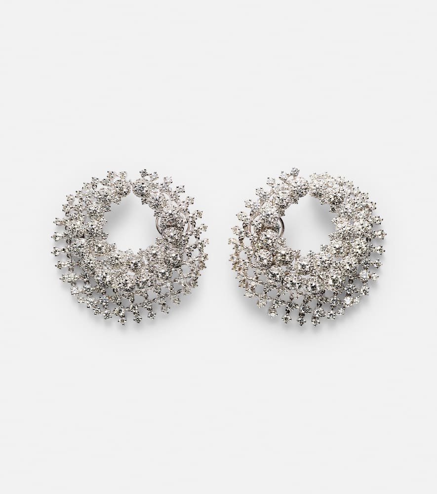 18kt white gold earrings with diamonds
