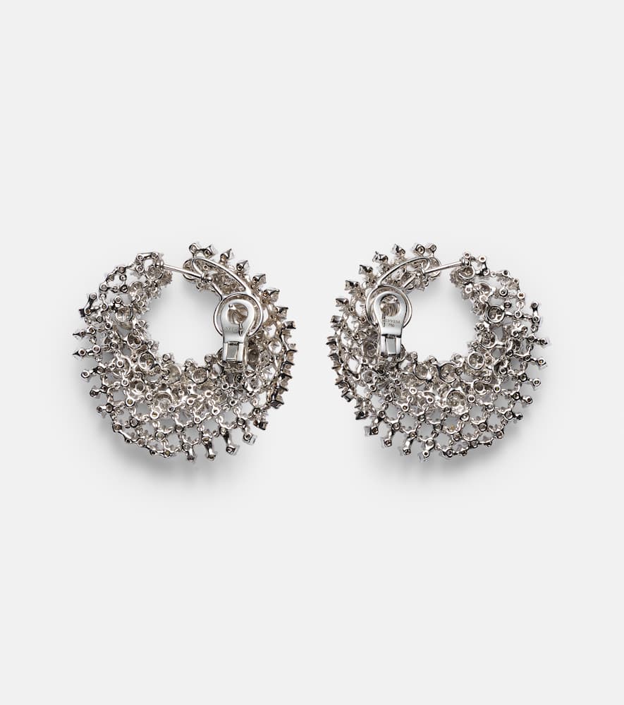 18kt white gold earrings with diamonds