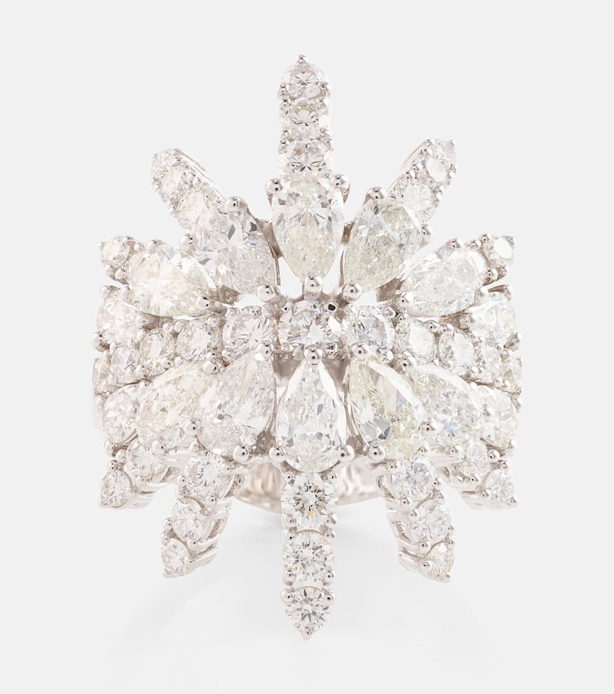 Y-Not 18kt white gold ring with diamonds