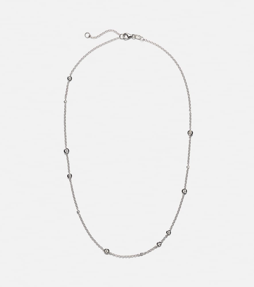 Floating Diamonds 18kt white gold necklace with diamonds