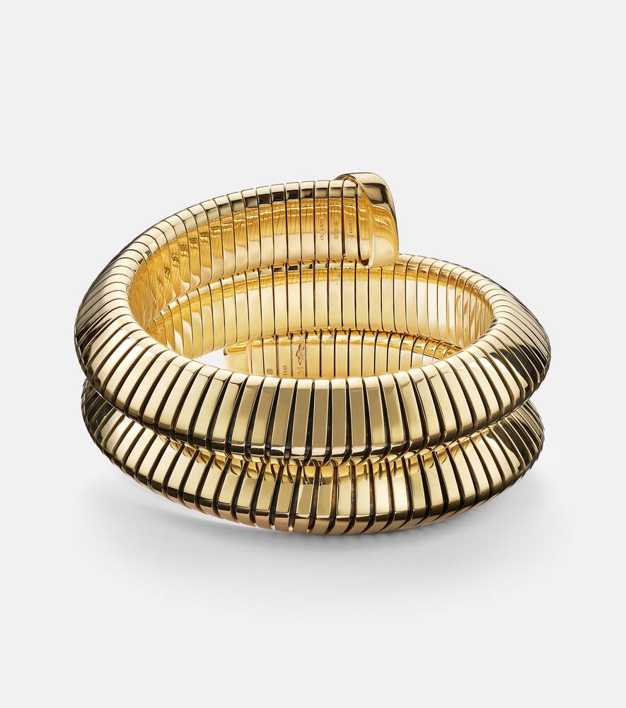 Trisola Triple 18kt gold bangle with diamonds