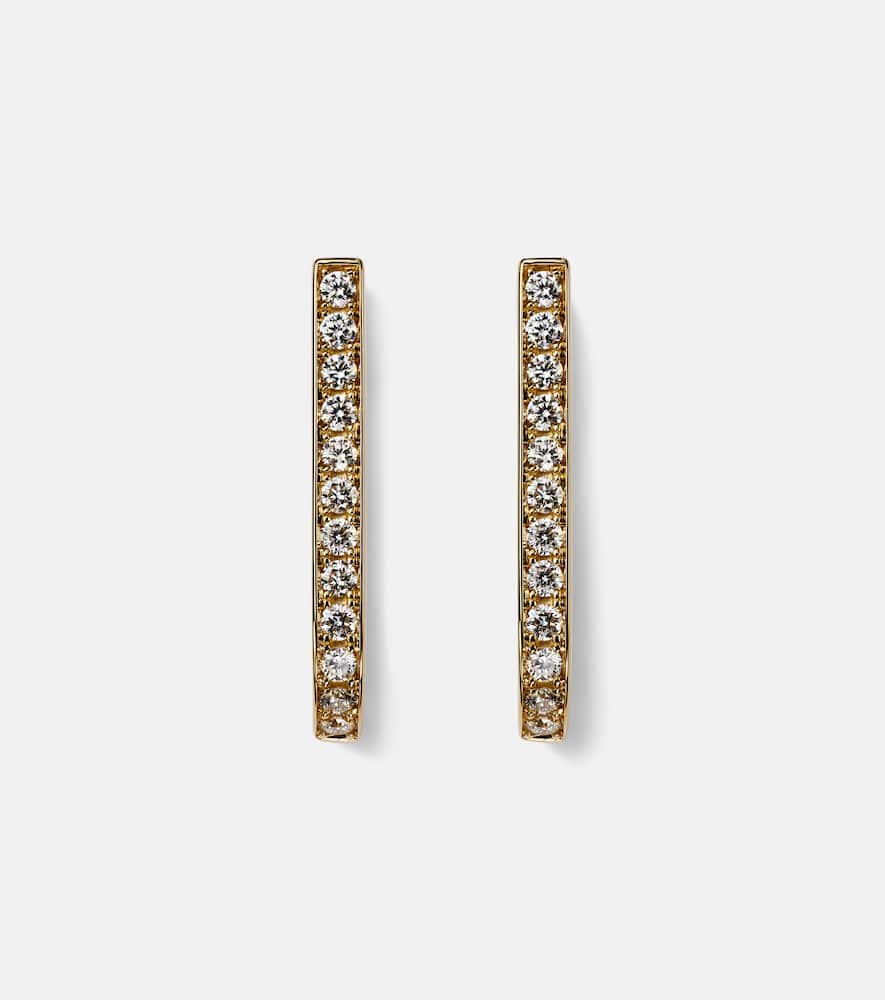 Link 18kt gold earrings with diamonds