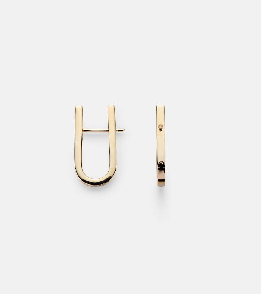 Link 18kt gold earrings with diamonds