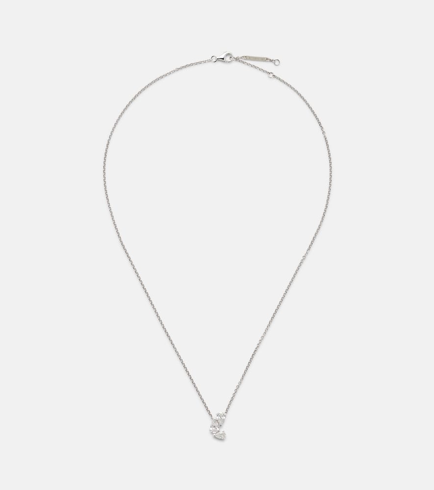 Serti Sur Vide 18kt white gold pendant necklace with diamonds
