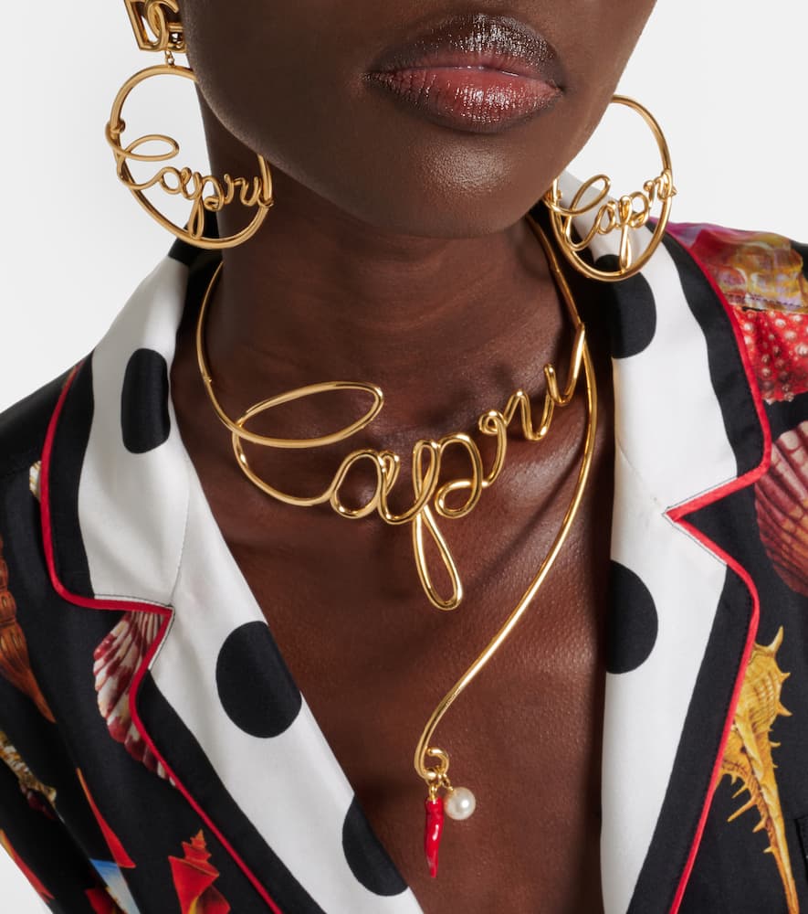 Capri embellished necklace