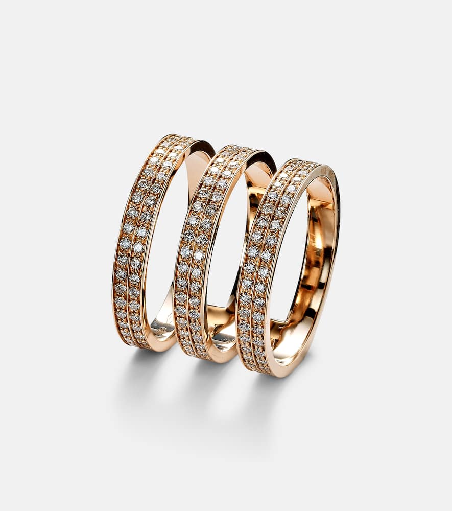Berbere 18kt rose gold ring with diamonds