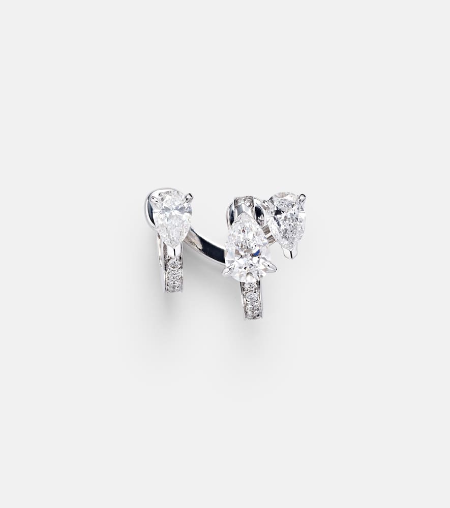 Serti Sur Vide 18kt white gold single earring with diamonds