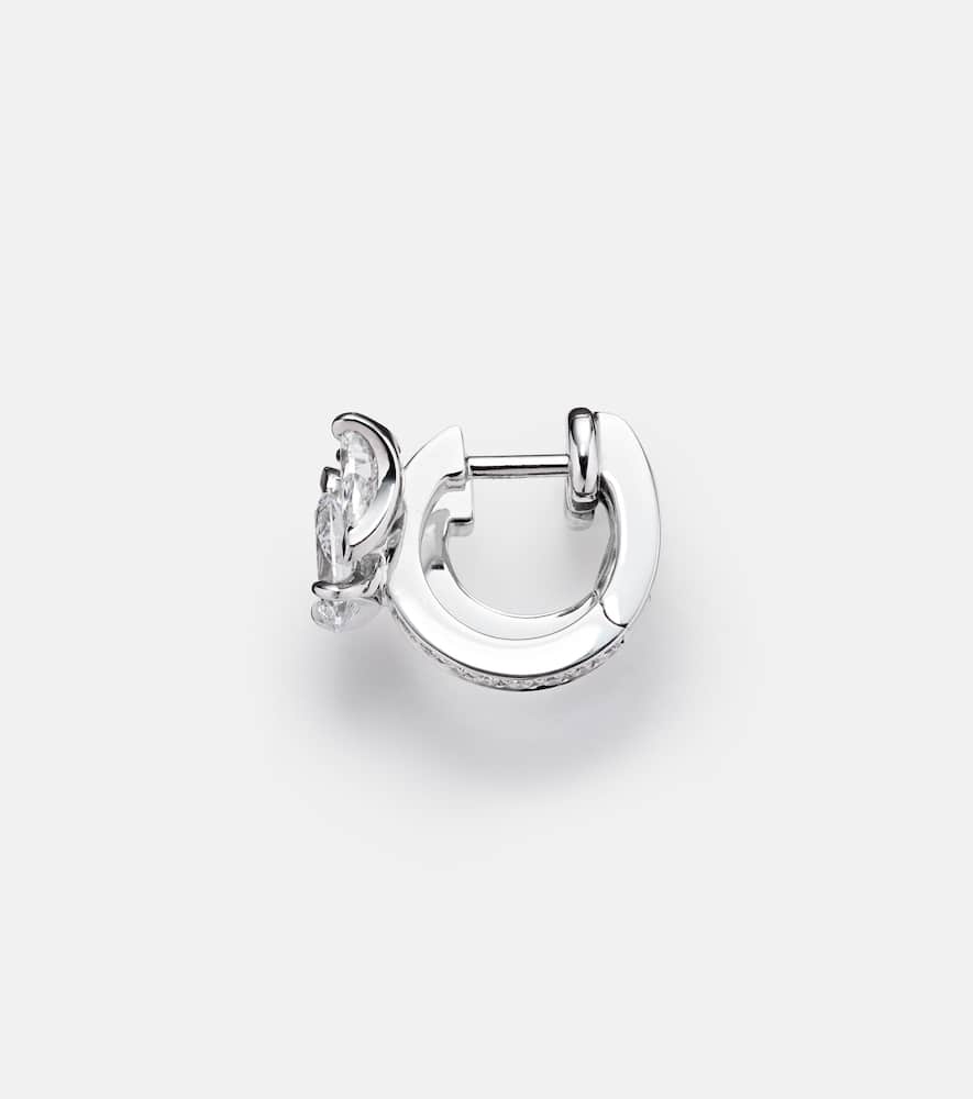 Serti Sur Vide 18kt white gold single earring with diamonds