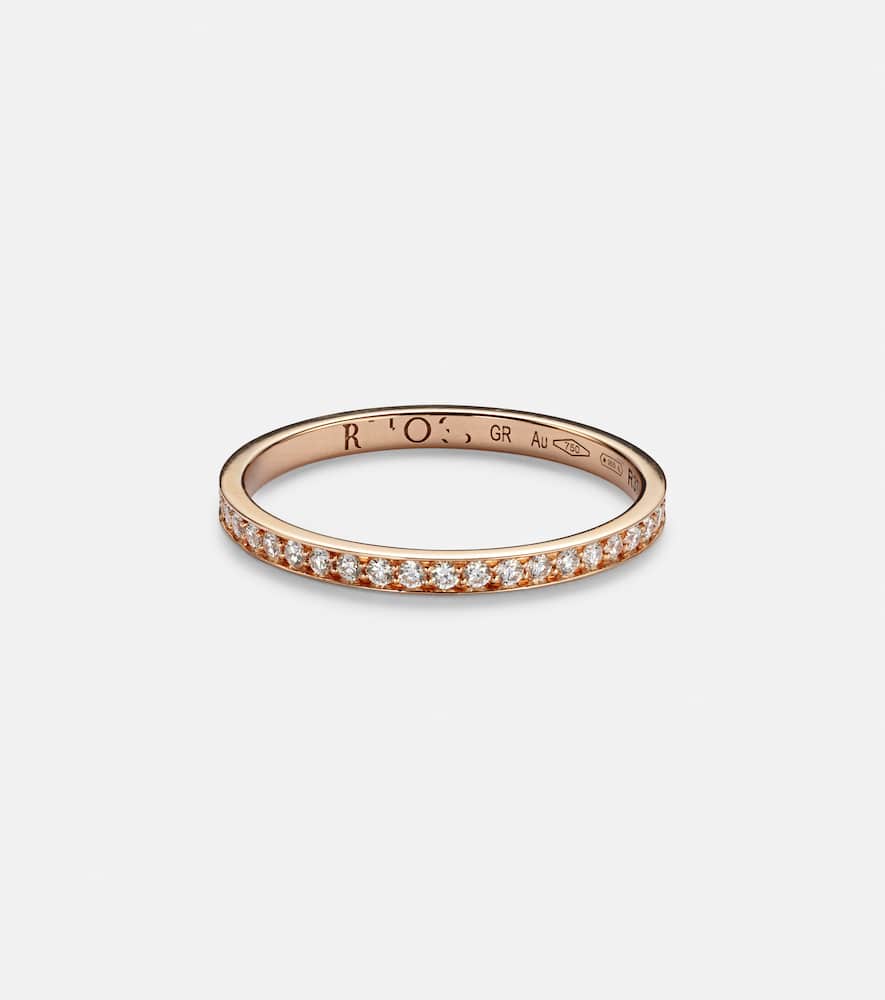 Bridal 18kt rose gold ring with diamonds