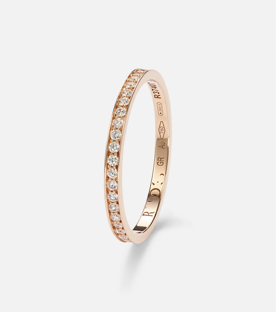 Bridal 18kt rose gold ring with diamonds
