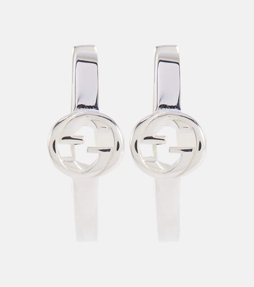 Interlocking G sterling silver hoop earrings