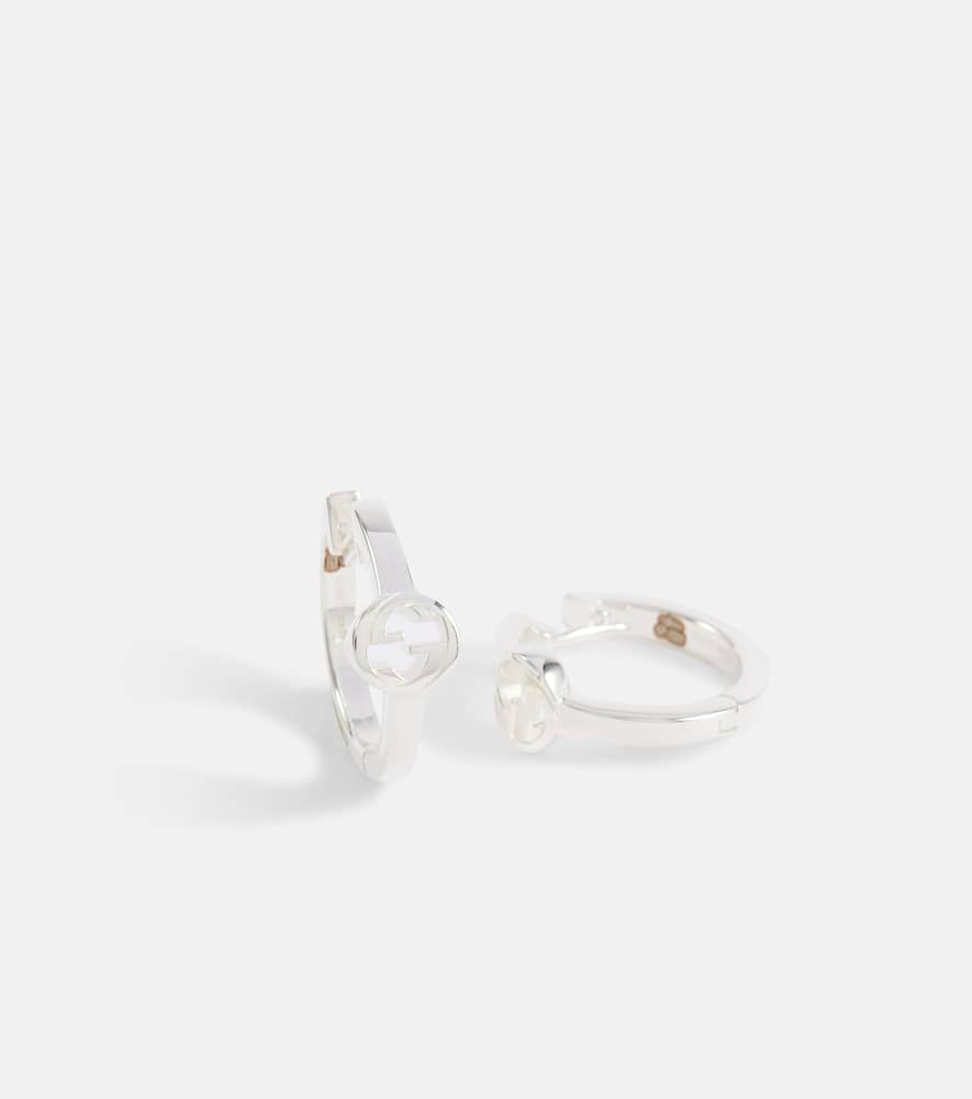 Interlocking G sterling silver hoop earrings