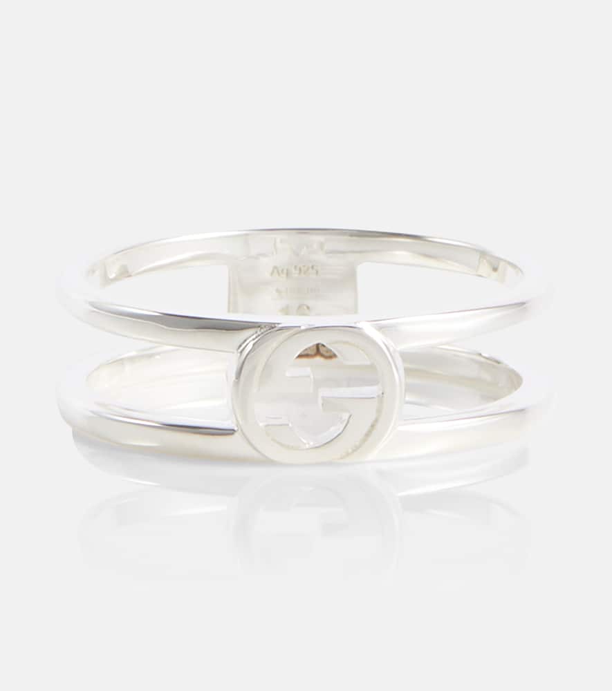 Interlocking G sterling silver ring
