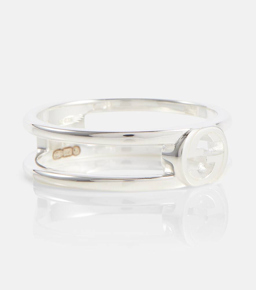 Interlocking G sterling silver ring